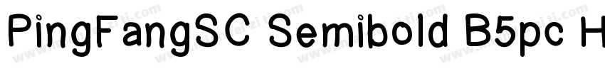 PingFangSC Semibold B5pc H字体转换